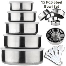 15Pcs Mixing Stainless Steel