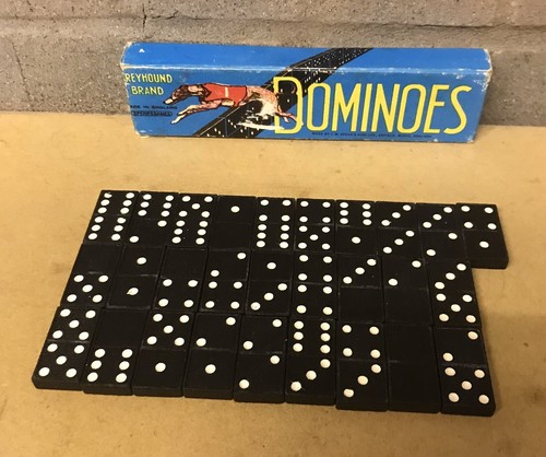Vintage dominoes set greyhound - dominoes,