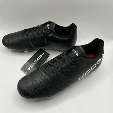 Kooga Power Black Leather Rugby Boots - Size 5.5/38.5 BNWT