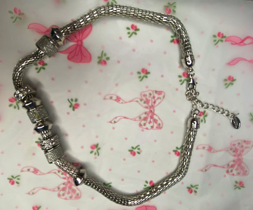 Fossil silver box chain dangle - fossil,