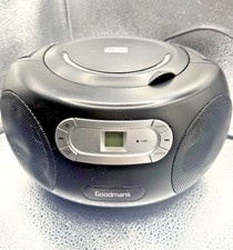 Goodmans Bluetooth CD Boombox FM Radio AUX-in Portable Main/Battery Black