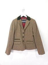 Jack Murphy Jacket Size 14 Brown Blazer Tweed Wool Herringbone Country Hacking