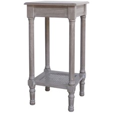 Small Rattan Wooden Side Table