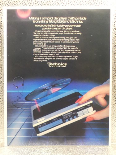 Vtg technics portable compact - technics,