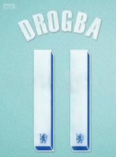 Drogba #11 Chelsea Player Size Champions 2011-2012 League white Nameset