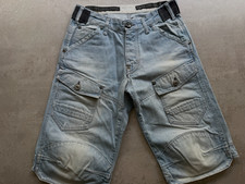 G-Star Raw Storm distressed Denim Cargo Long 3/4 Shorts size 30