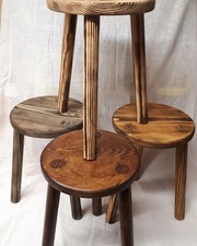 Small wooden stool round - wooden,