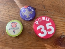 Vintage 1960_Pin Badges_ABC Minors_ Gold Cross Motor Oil_POEU 35_PostOfficeUnion