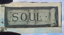 Stained Glass Soul amber glass church window fragment