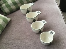 NEW VERY RARE. SPODE CHRISTMAS TREE SET of 4 GRIP HANDLE MEASURING CUPS.