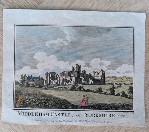 Antique 1786 print middleham - antique,