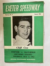 Exeter V Rayleigh Speedway Programme 2/5/63 (unfilled)