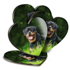 4x Heart MDF Coasters -