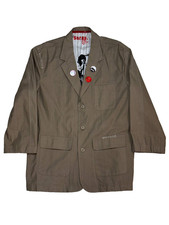 STRAY Punk Rock Streetwear Blazer Jacket Unique 'NO FUTURE' Graphic Lining sz L