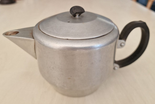 Vintage aluminium teapot - vintage,