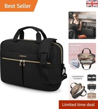 Chic  Leather Laptop Bag - Waterproof 15.6 Inch Briefcase for Women
