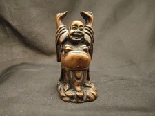 Buddha Hands Up Laughing Statue Ornament VGC 2.75"