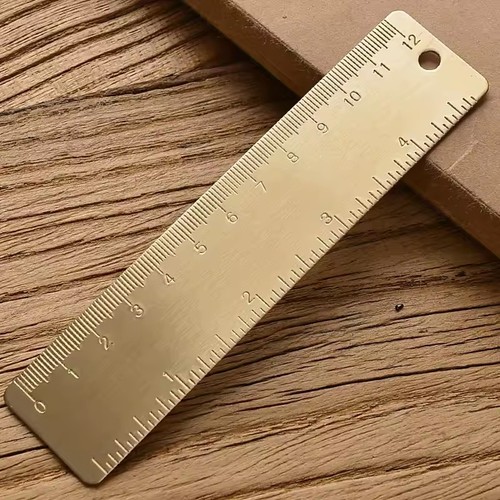 Vintage brass straight - straight, ruler