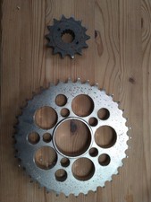 Ducati 748 front and rear sprocket set 14 tooth - 38 tooth. New unused