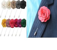 UK Handmade Flower Brooch Boutonnière Suit Lapel Wedding Party Accessory
