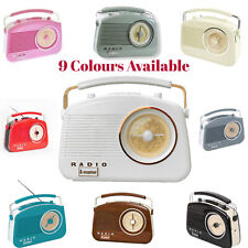 Steepletone Brighton BLUETOOTH BT Retro Classic Radio FM/AM MW/LW Battery, Mains