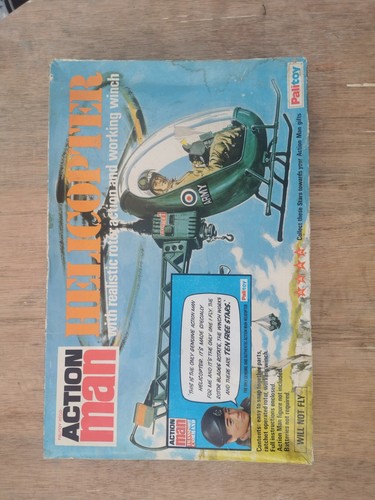 Vintage action man helicopter - action,