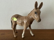 VINTAGE BESWICK BROWN BEIGE DONKEY WITH ORIGINAL LABEL