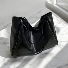 Large Capacity Black Hobo Bag