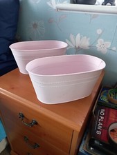 Pair of Metal Plant Containers