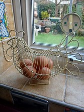French Vintage Wire Egg Basket VGC