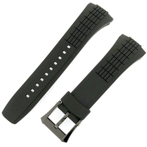 Seiko black rubber - watch, strap