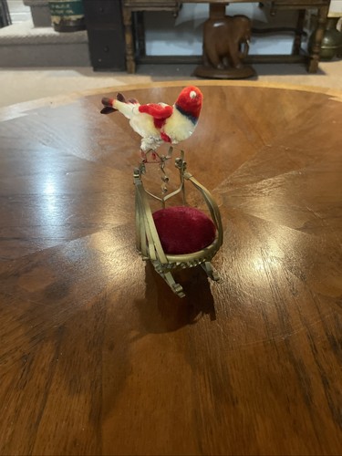Victorian sewing bird pin - victorian,