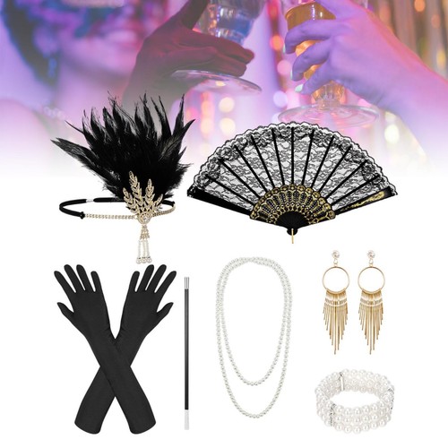 Women 1920s accessories - accessories, set