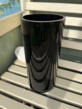 Black Glass Vase 30cm tall