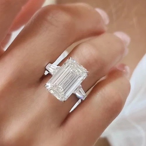 10ct emerald cut three - emerald, stone