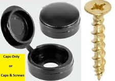 SCREW Caps / Covers - BLACK - Fold Over Hinged Type - Add on Screws If Reqd