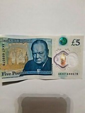 RARE New £5 FIVE pounds note
