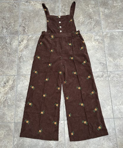 Cider floral corduroy brown - corduroy,