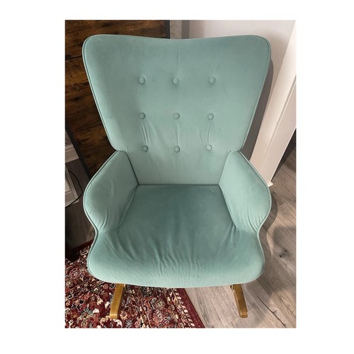 Light green velvet rocking - light,
