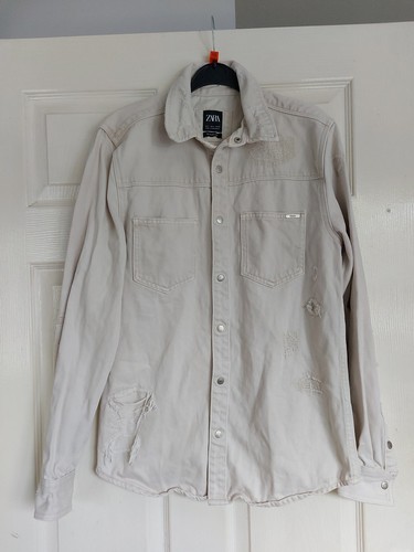 Zara denim stone popper fasten - denim,