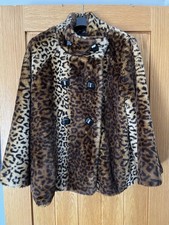 Faux Fur Leopard Womens Swing