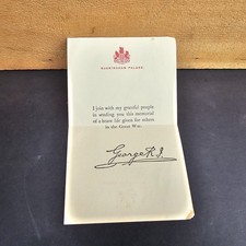 Original WW1 Death Penny Plaque Memorial Plaque Buckingham Palace Letter Insert