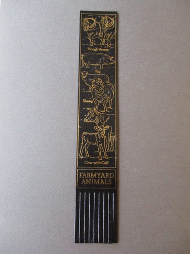 Leather bookmark farmyard - leather,