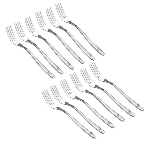 12x stainless steel dessert - stainless,