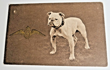 ORIG WW1 POSTCARD ROYAL FLYING CORP SHOWING BULLDOG - TO RFC WAAC OFFICER FRASER