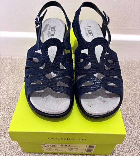 Hotter crystal navy leather - hotter,