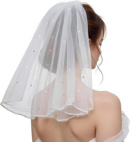 Short bridal veil women s - short, women's