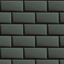 Black Subway Tile Effect