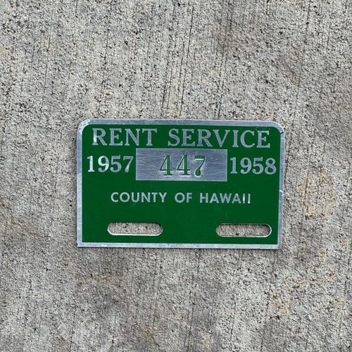 1957 hawaii tag auto - hawaii,