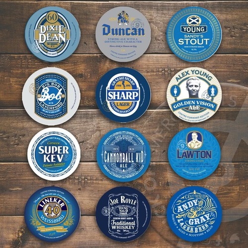 Everton beer mats - beer,